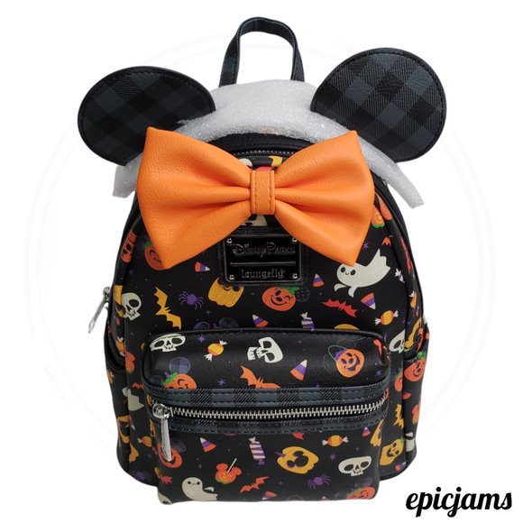 Loungefly Disney Parks 2021 Minnie Mouse Halloween Mini Backpack - Picture 7 of 9